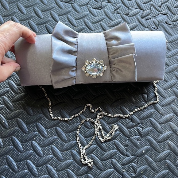 Sasha HandBag Purse with Ruffles and Gems - Picture 7 of 8